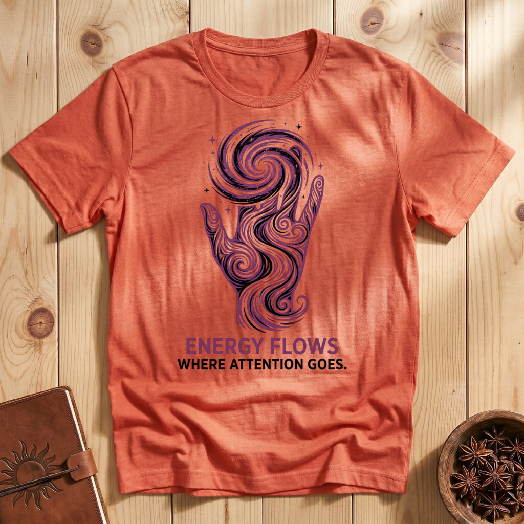 Energy Flows Where Attention Goes T-Shirt