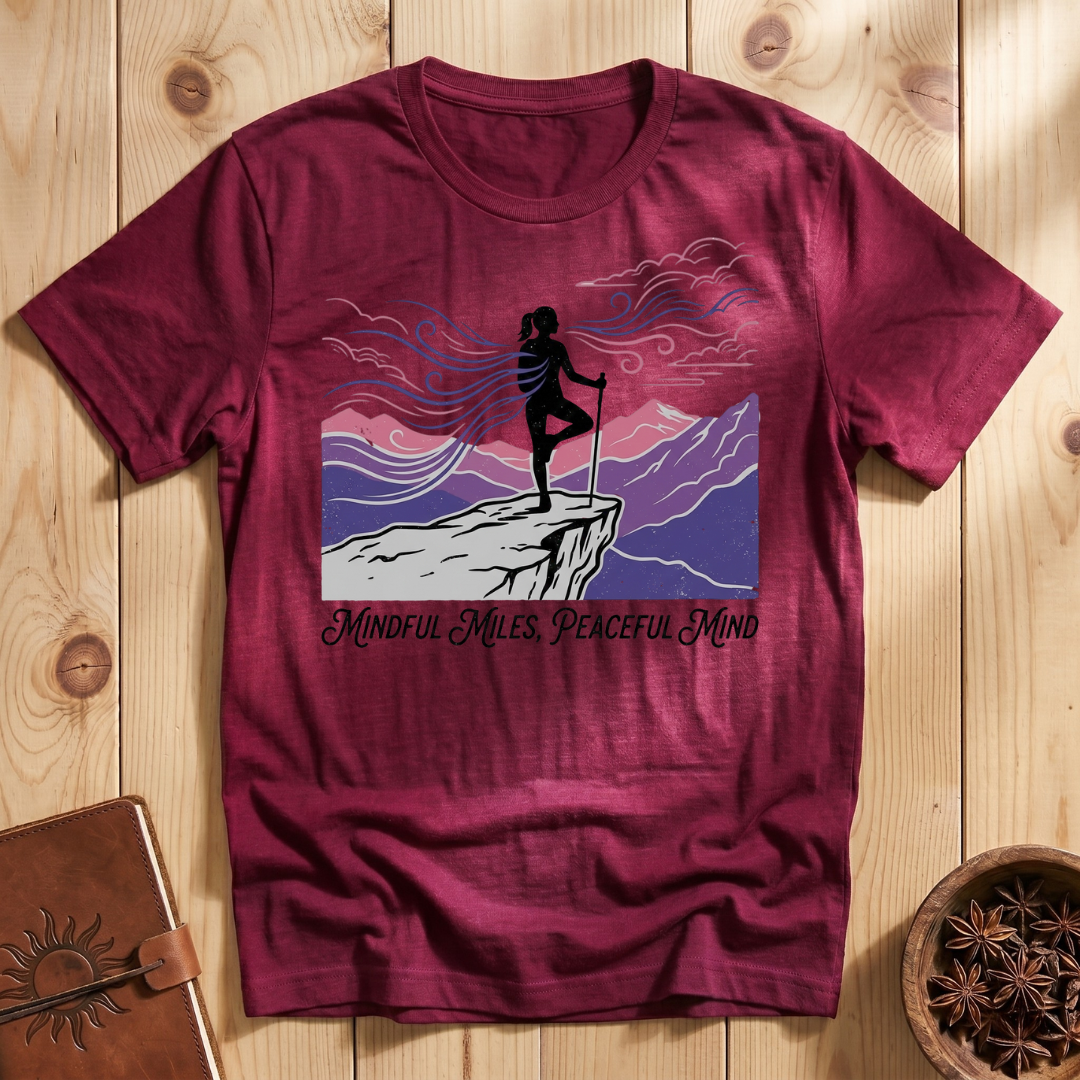 Mindful Miles, Peaceful Mind T-Shirt