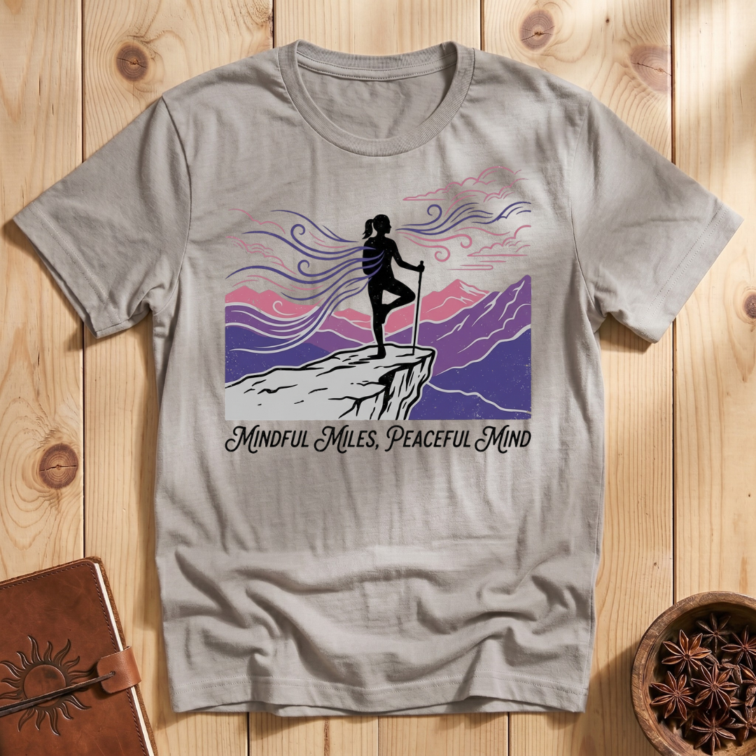 Mindful Miles, Peaceful Mind T-Shirt