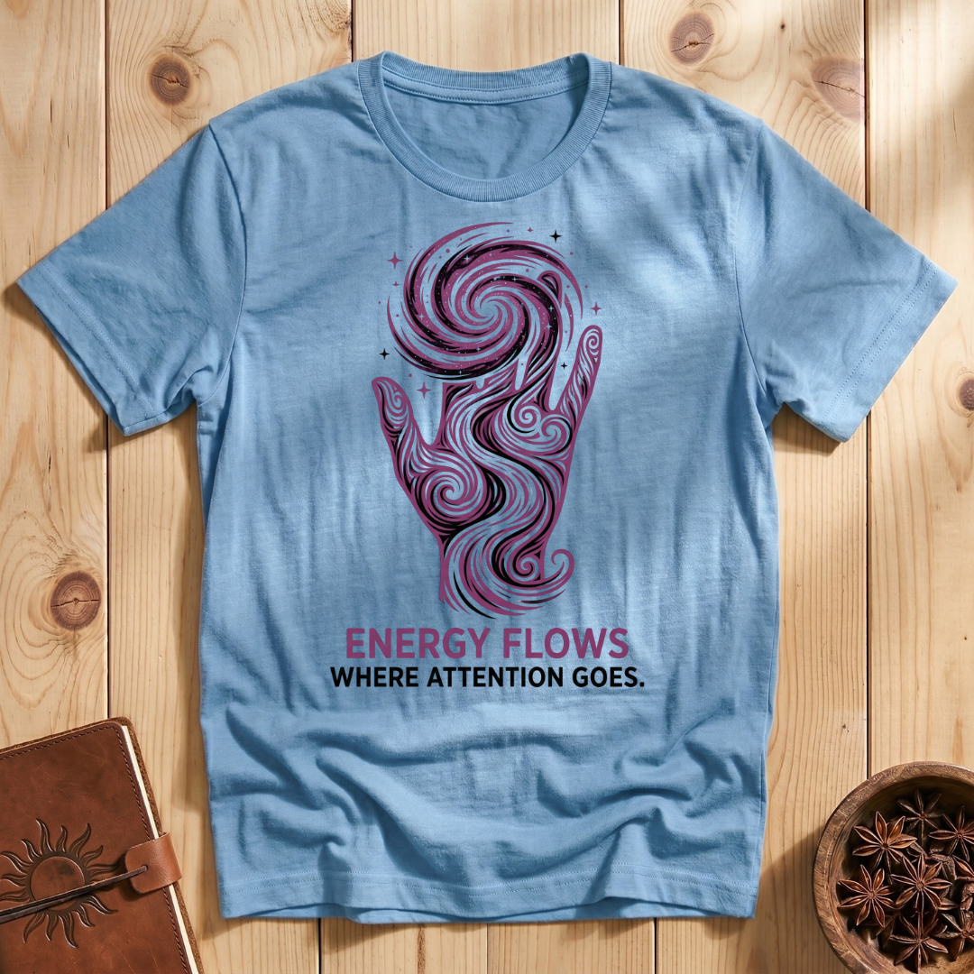 Energy Flows Where Attention Goes T-Shirt