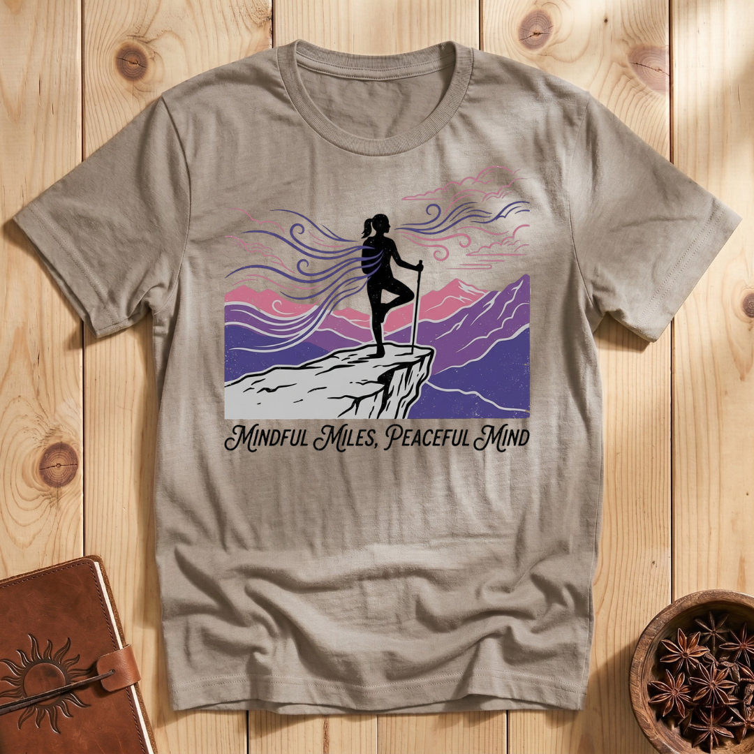 Mindful Miles, Peaceful Mind T-Shirt
