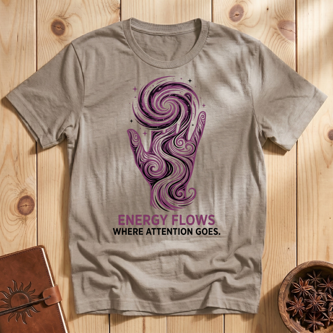 Energy Flows Where Attention Goes T-Shirt
