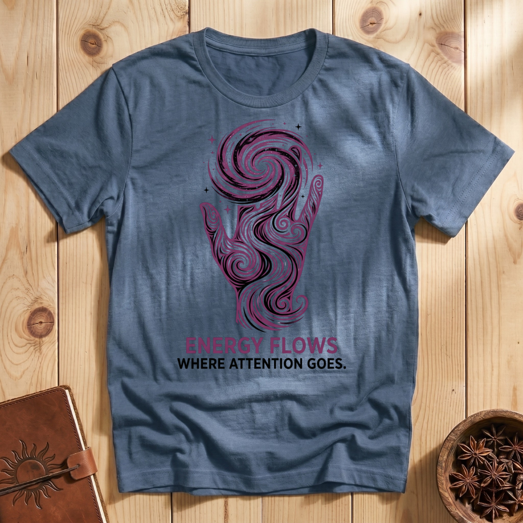 Energy Flows Where Attention Goes T-Shirt